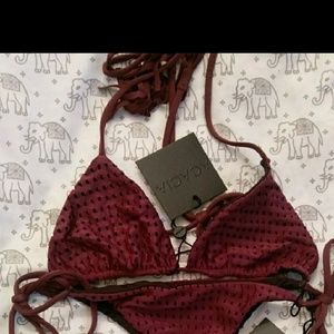 acacia merlot humuhumu mesh top small nwt
